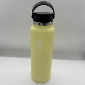 Hydro Flask 40oz Water Bottle Pineapple Yellow Wide Flex Cap Handle